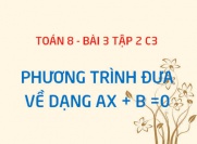 Phương trình đưa được về dạng ax + b = 0 - Toán 8 bài 3 tập 2...